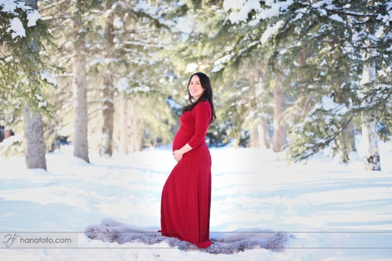 Winter Wonderland  pregnancy photos calgary